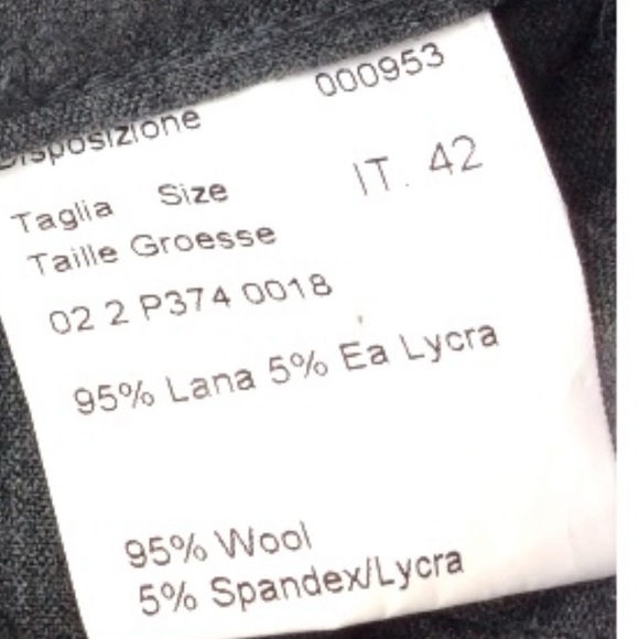 Piazza Sempione grey wool stretch dress pants  IT 42 US 6 - Picture 7 of 7